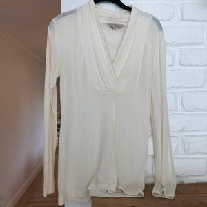 Banana Republic Shawl Collar V-Neck Long Sleeve Top